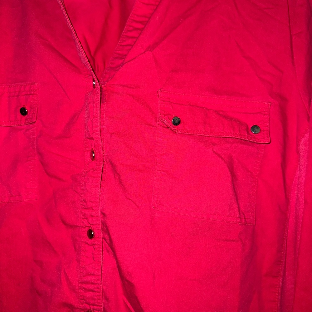 Red button up - Picture 4 of 4